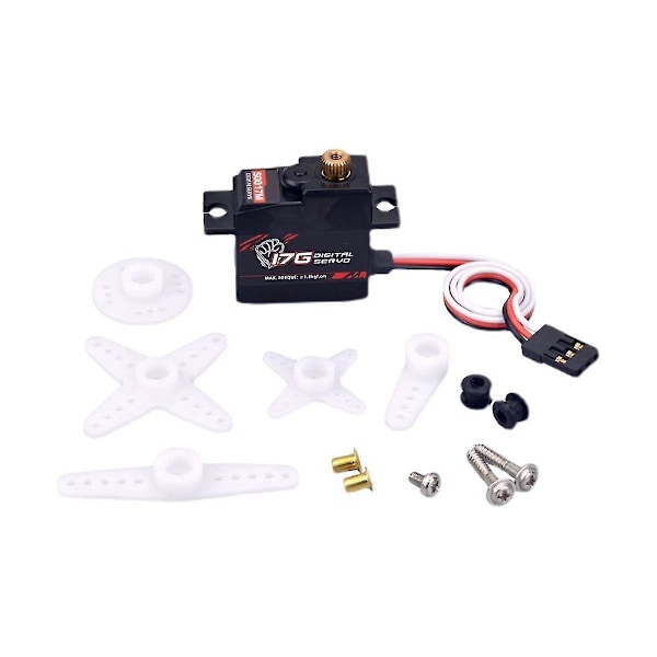 17g 3.5kg Metallivaihteinen digitaalinen servo ja metallinen servo-varsi S0017m C14 C24 Mn D90 Mn99s RC-auton päivitykseen