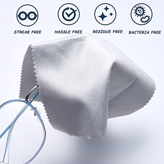 Microfiber Cleaning Cloths, 20-Pack - Black and Grey, Reusable and Durable - Perfect for Cleaning Glass and Electronics.
