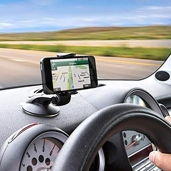 Biltelefonhållare Stativ Rotationsbar Support Mobil 360 Grader Montering Instrumentbräda GPS Navigation Telefonhållare