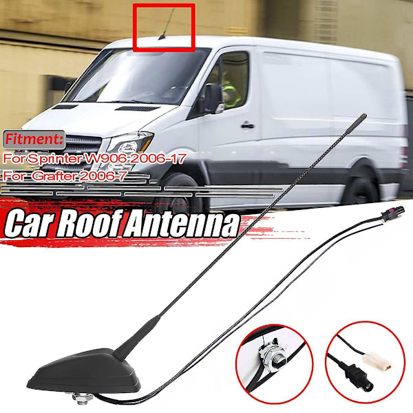 Biltak AM FM-antenn Radioantenn Aerial A9068200475 för Sprinter W906 2006-2017