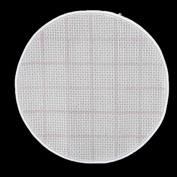Rund Blank Rug Hooking Mesh Canvas 38cm/15in Vit