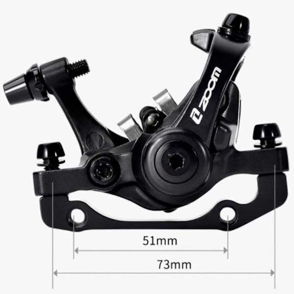 Zoom Cykel Skivebremse Mountain Road Mekanisk Caliper Skivebremser Cykling Dobbelt Bremse, Rød Front