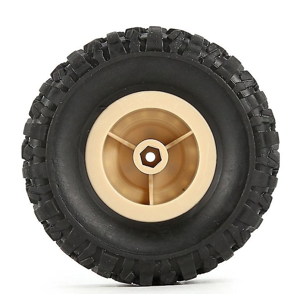 4 stk. Gummihjul Fælg Dæk Til Rc 1/16 Klatre Crawler Bil Wpl B-1/b-24/c-14/c-24/b-16 Lastbil