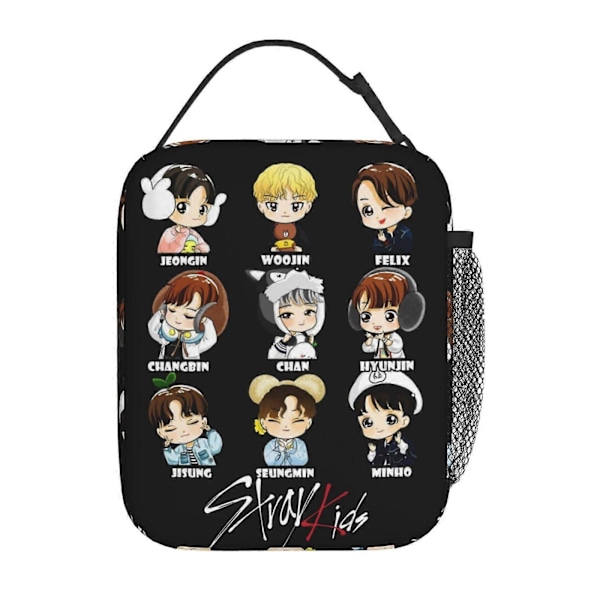 Anime Stray Kids (4)-2 Lounaskassi Terminen Kannettava Lounasrasia Eristetty Kantolaukku Viileät Lounaskassit Aikuisille Toimisto Piknik Työ Lahjat0564
