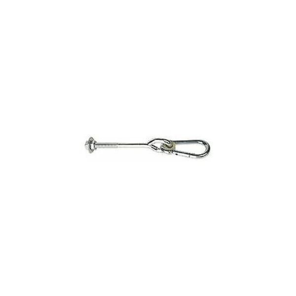Set med 2 -15 cm gungkrokar med karbinhake, galvaniserade skruvfästningskrokar