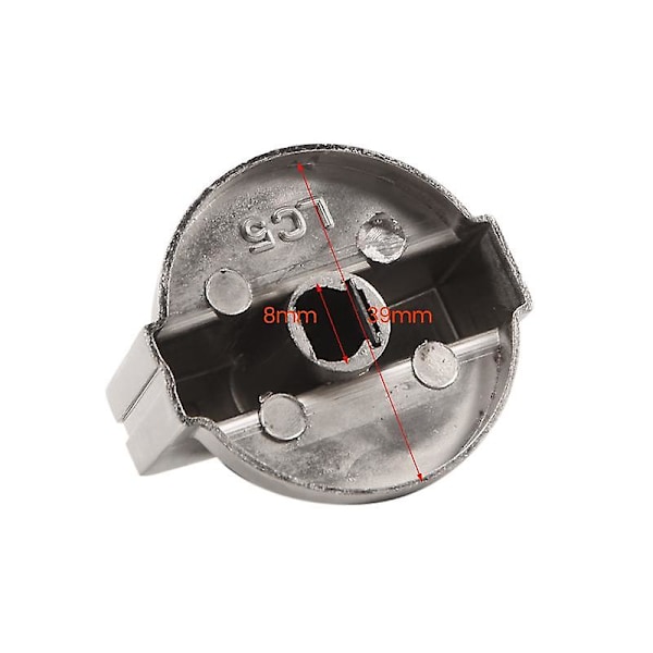 8 stk. Metal 8 mm Universal Gaskomfur Kontrolknapper Adaptere Ovnkontakt Madlavningsoverflade Kontrollåse