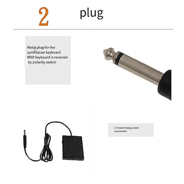 Universal Sustainpedal för musikinstrument, Svart ABS-material, Universella tillbehör för akustisk gitarr & bas