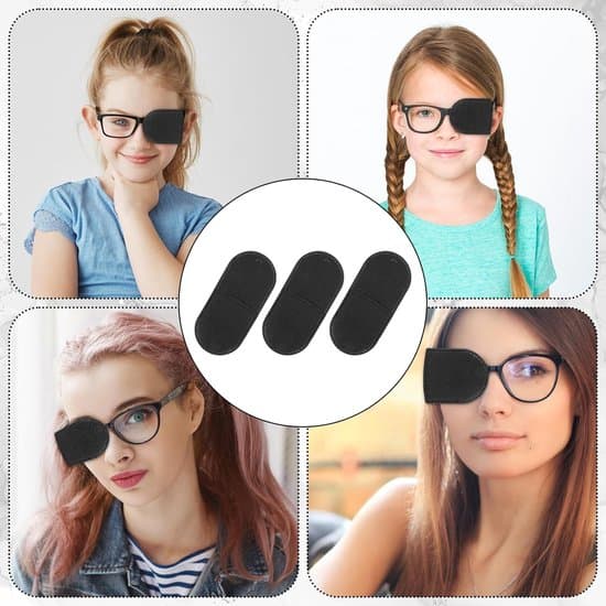 12-pack - Eye Patch - Adjustable Eye Patch - Suitable for Glasses - Suitable for Amblyopia, Strabismus - 12*5.5 cm - Black