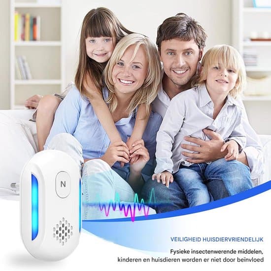 Ultrasonic Rodent Repeller - 6-Pack - Silent Rodent Repellers - Safe and Energy Efficient - Controls Mice - White