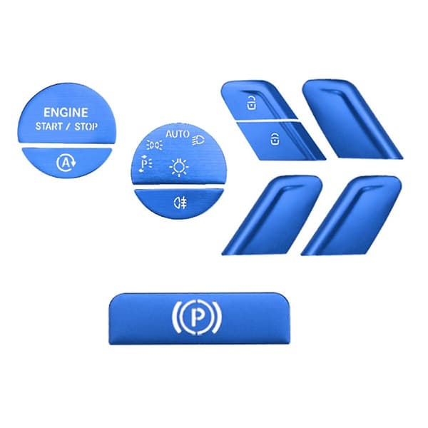 Bils interiør One Key Start Forlygte Håndbremse Dørknap Sticker Sæt til - C E GLC W206 W214 X254