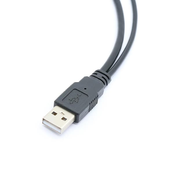 30cm Lengde Dobbel USB Port Utvider Hub Data Lader Strøm Split Adapter