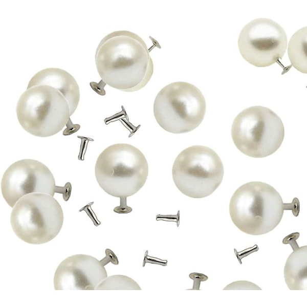 100 Helmisetti, puolireikäiset tekoliikehelmet niitit nastat napit hattuun/kenkään/vaatteisiin/laukkuun/hameeseen/huntuun DIY (10.0mm)