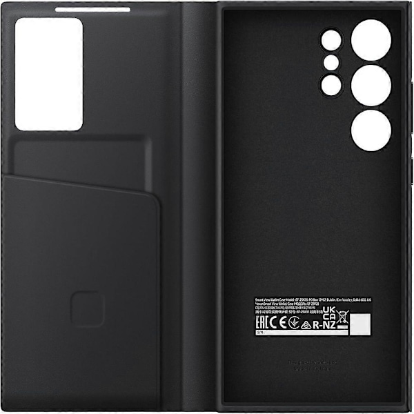 S22 Ultra S-View Plånboksfodral, Skyddande skal med smart liten skärmvisning, Fingertryckskontroll, Slimmad design, Kortficka 2025:e