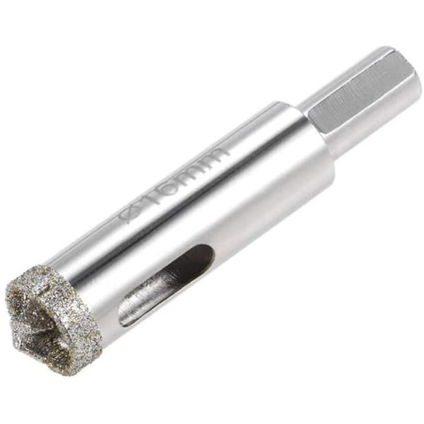 Diamantborebit til glashulsav med centreringsborebit til glas, keramik, porcelæn, fliser 16 mm