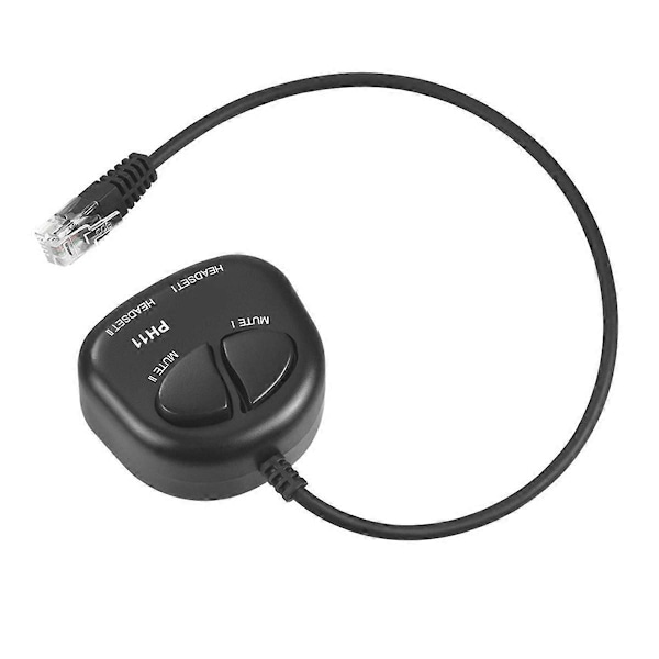 TO Mute Switch Treningsadapter Dobbel RJ9-kontakt til RJ9 Headset Hannplugg for Kundesenter Headset