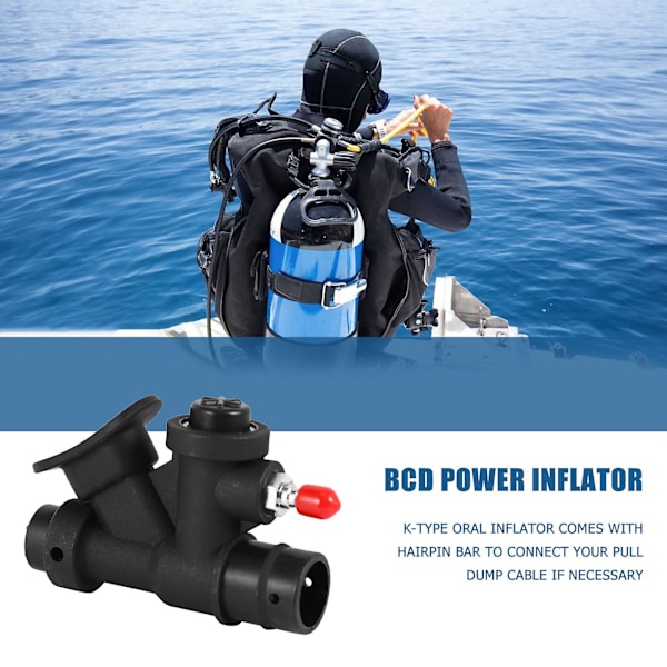 Dykking Universal Bcd Power Inflator Med 45 Graders Vinklet Munnstykke For Standard 1 Tommers Slange