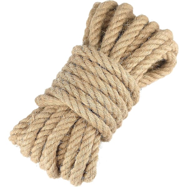 2 pakker, jutetau hampetau tykkelse 1,5 mm, lengde 120 m, for DIY