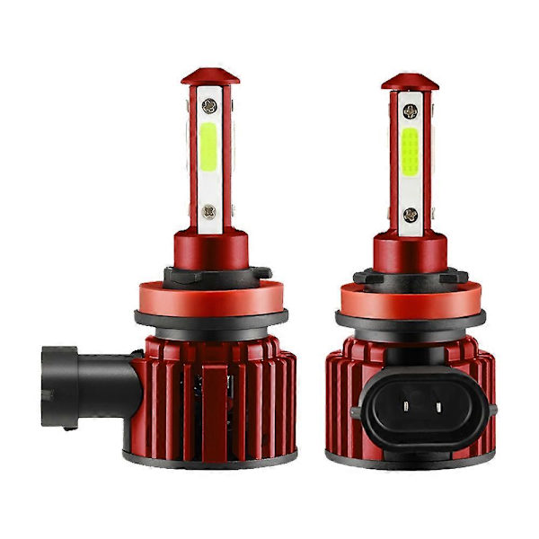 4-sidiga H8 H9 H11 LED-kombinationsljus Hög/Låg strålelampa Superljus Isblå 8000K