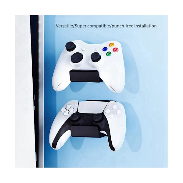 4-pak Controller Vægbeslag til Switch Pro Gamepad Controller Holder Sort