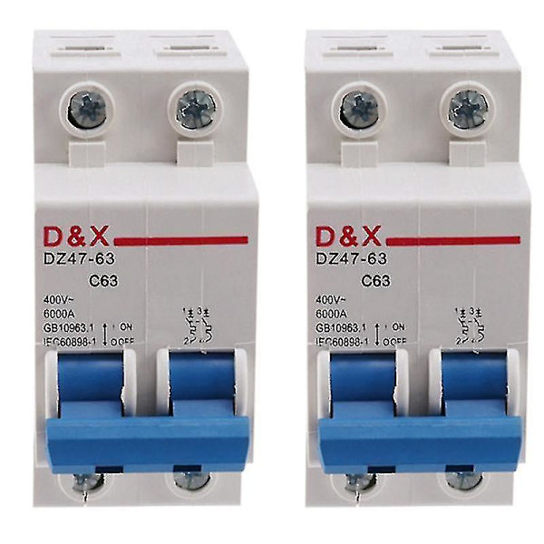 2x 2p 63a Dc400v Mcb Solenergi Fotovoltaisk (pv) Sol Dc Kretsbrytare