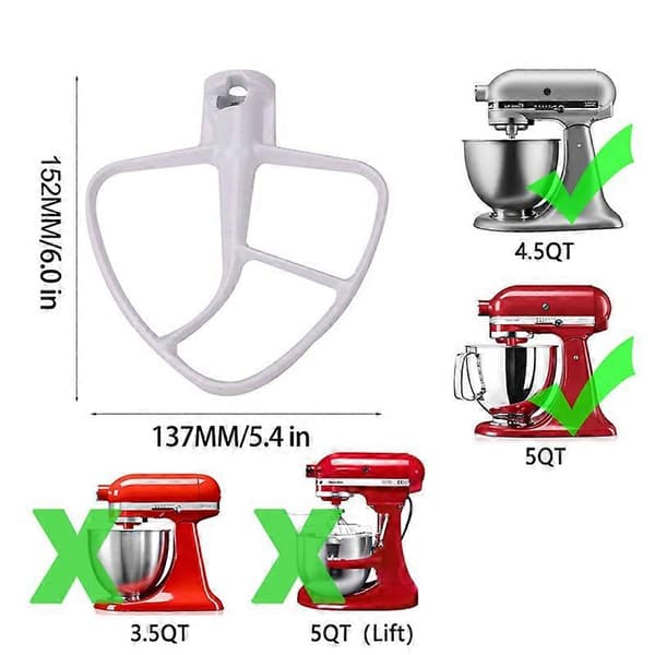 Til Kitchen Aide Tilbehør 4,5-5 Qt Tilt- Stand Mixere til Piskeris Tilbehør til K45B/K5THCB/K5THBS