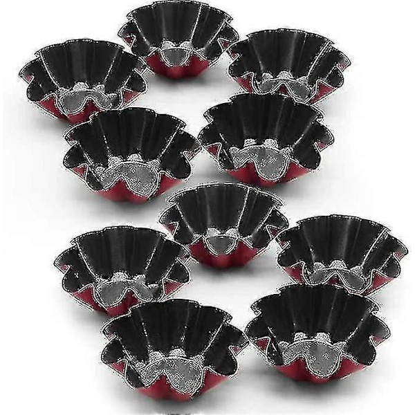 10-pack Tartformar, Mini Kakformar i Stål