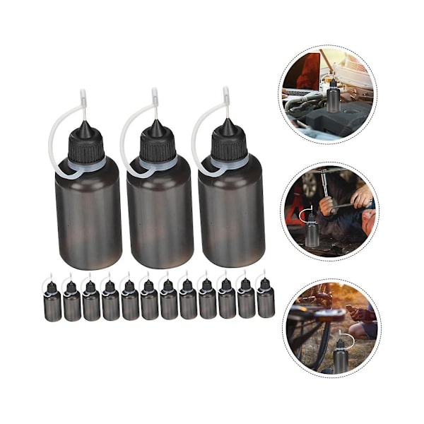 30ML/1Oz Limflaskor 24st Bärbara Spetsflaskor Spetsig Mun Lim Applikatorflaskor Vattenflaska