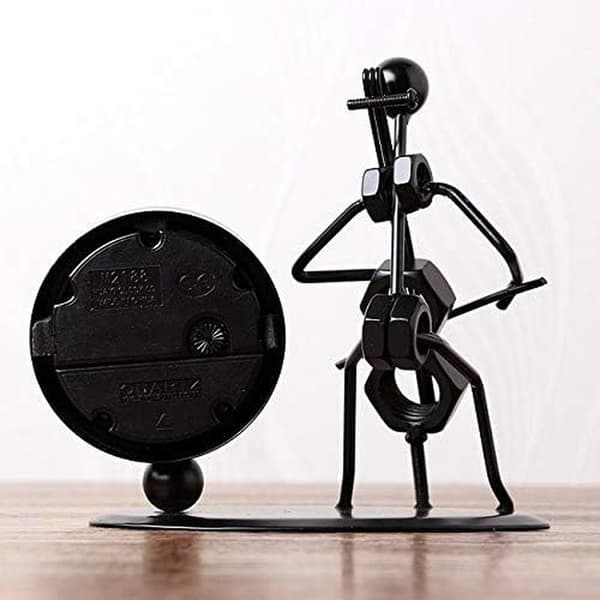 Elegant bordsklocka med klassisk cellodesign, analog klocka för ditt rum, kontor, vardagsrum