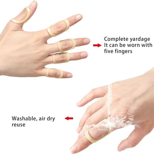 Oval finger splint - 5 pieces for arthritis and trigger finger (sizes 6-10)