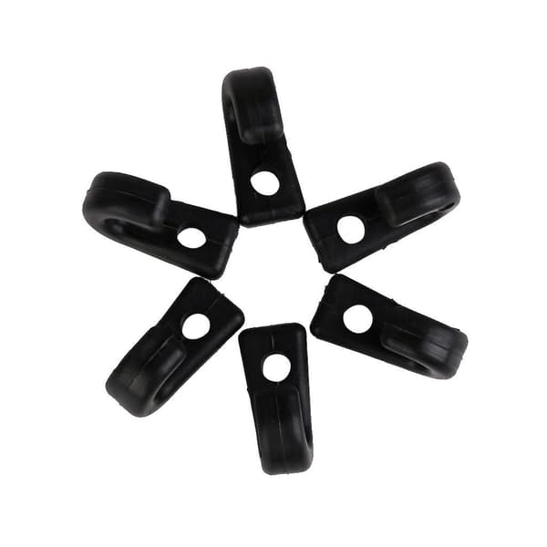 6 stk. Kajak Nylon Surringskrog Elastikkrog Kano Paddle Board Sorte J-kroge