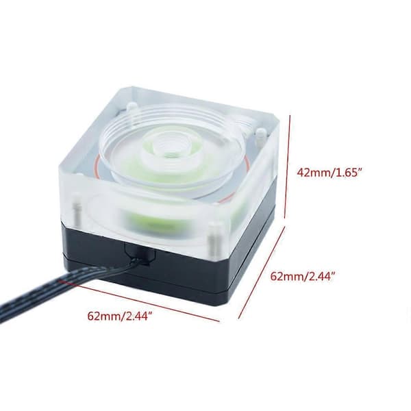 PWM Vattenkylare Vattenpump PUB-SZM6 Ultratunn Hastighetskontroll 4cm 500L Flöde