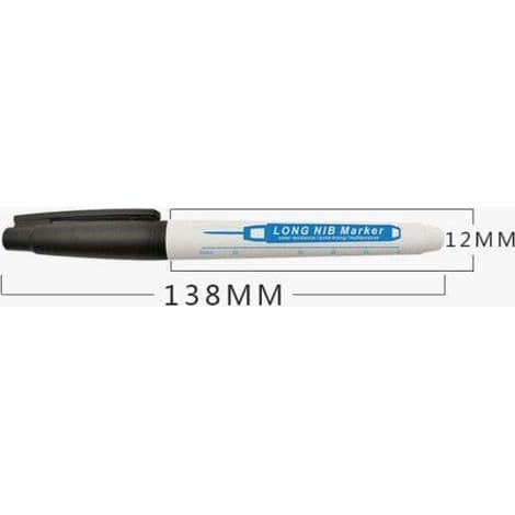 10 stk. tømrerblyanter, permanent markerpen med 30 mm lang spids, præcisionskonstruktionsmarker (sort, blå, rød, hvid)