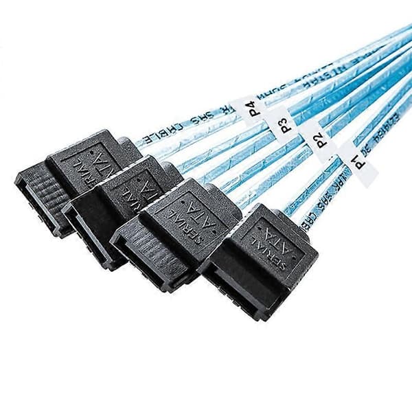 Mini SAS HD SFF-8644 til 4 x SATA 7Pin Harddisk Kabel 12Gbps Server Ekstern Harddisk Høyhastighetskabel 3.33TF/1M