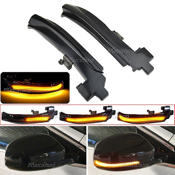 2X För Volvo S60 CC S60 II S80 II V40 CC 40 II V60 V60 CC V70 LED Sekventiell Dynamisk sidospegel blinkers Ljus Blinkerslampa