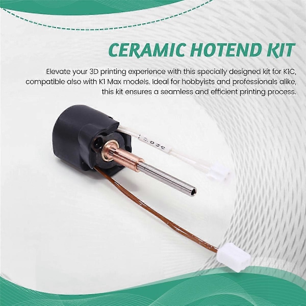 Hotend K1C K1 MAX keraamiselle lämmityslohkolle, sarja 0,4 mm:n pikavaihdettava integroitu suutin, 3D-tulostimen osat
