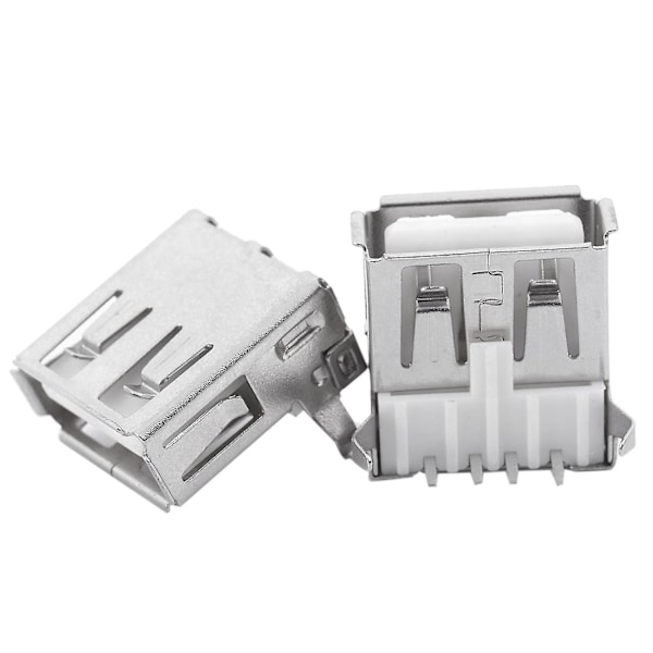 10 kpl USB Type-A Naaras PCB-kiinnitysliitin Pistoke Suorakulma