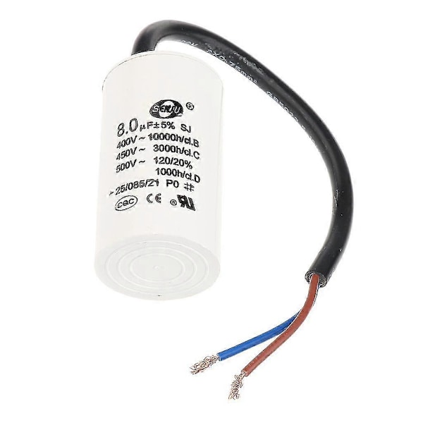 450v AC 8uf 50/60hz Polypropylen Film Motor Start Kondensator Cbb60_God kvalitet