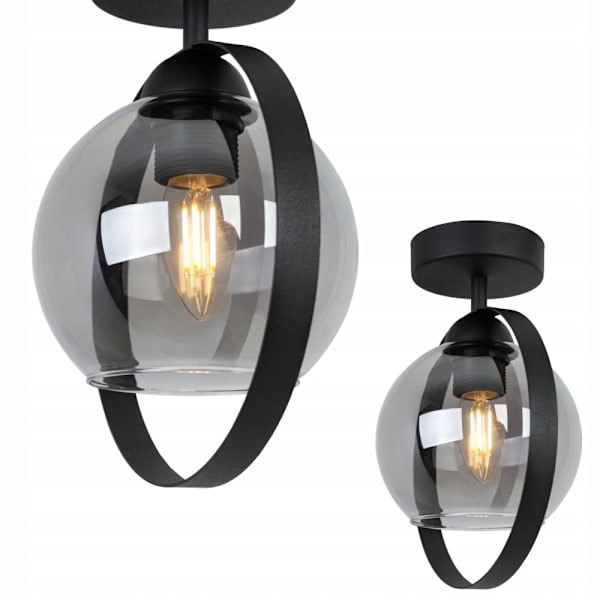 MODERNE LOFTLAMPE RINGGRAFIT af GLAS