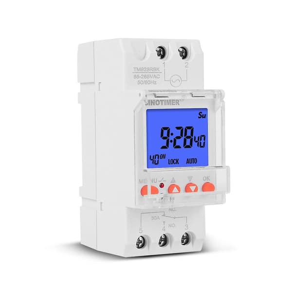 Tm928rbkl Ringeinstrument Timer Skjermvisning Utskiftbart Batteri Bakgrunnsbelysning 85-265v 30a