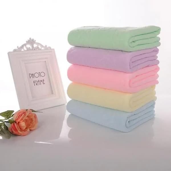 Badehåndklæde - Sæt med 5 - 70×140 cm - Pink - Meget absorberende og letvægts