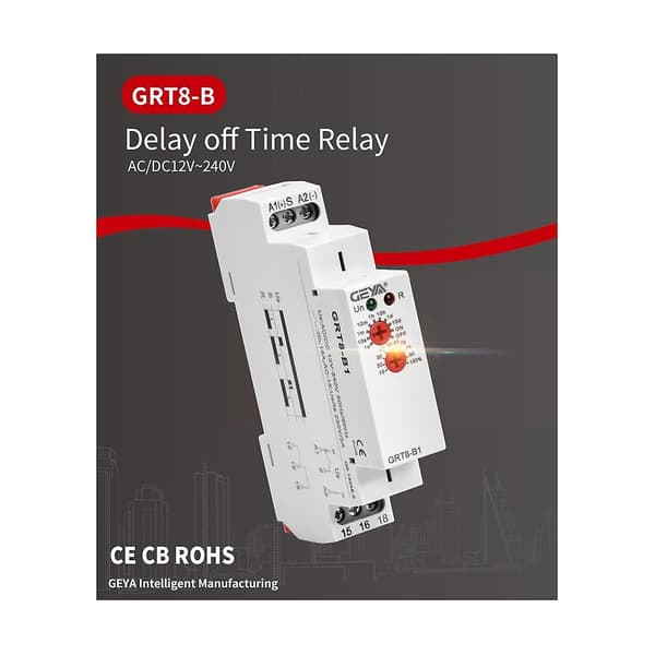 GRT8-B1 Tidfördröjningsrelä Timer Relä Elektronisk Typ 16A, GRT8-B1 AC230V