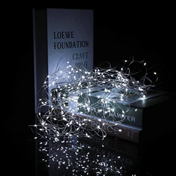 2-pack Battery-powered LED Light String Cold White 1m