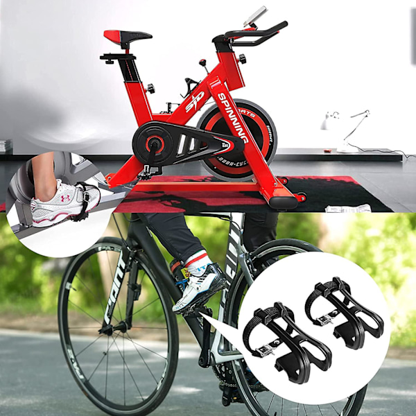 Cykel tåklämma med nylonrem cykel mountain road bike för cykelpedaler / inomhus cykelpedaler