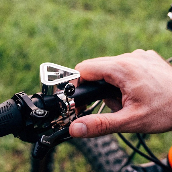 Cykelklocka Vägcykel Horn Alarm Cykling Triangelformad Styrring Klocka Hög Decibel, Flerfärgad Gummiband