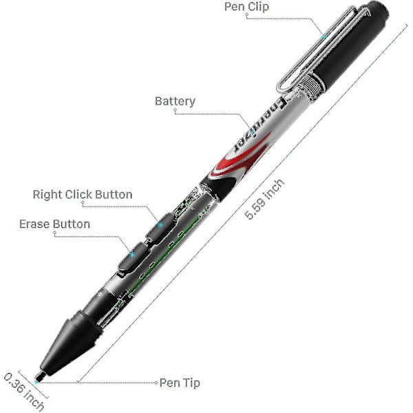 Uogic Pen för Microsoft Surface, [uppgraderad] 4096 tryckkänslighet Palm Rejection Stylus, kompatibel med nya Surface Pro 8 & Pro 7/laptop Studio/g
