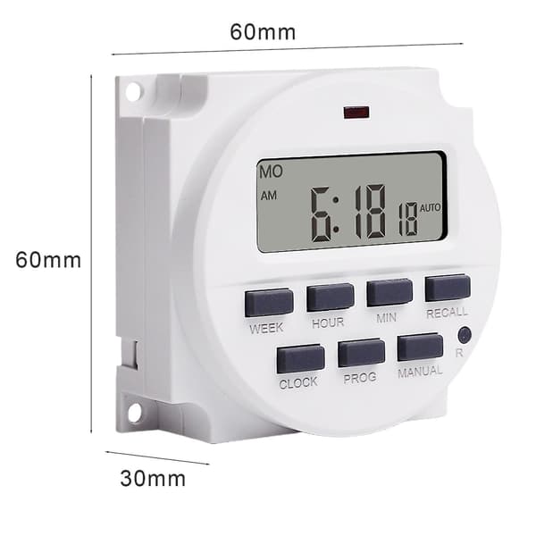 Tm618n Dc 12v Programmerbar Tidskontakt Præcis Timing Højpræcisions Chip Lcd Digital Strøm Digital Timer Relæ Til Husholdningsapparater Mengxi