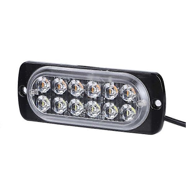 4 stk. 12-24V Bil 6 LED Flash Strobe Nødblink Lysgitter Blinkende Lysbjælke Rød