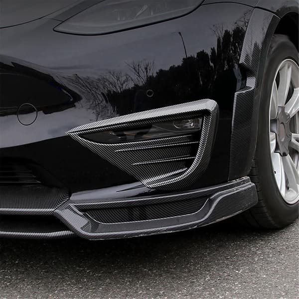 Frontlykt Tåkelys Beskyttelse Vind Blad Spoiler Vind Blad Bil for 2021-2022 Model Y