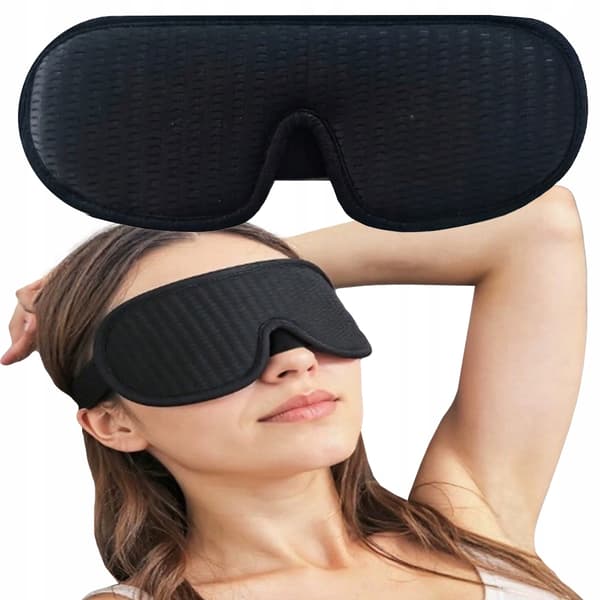 Soft 3D Sleep Mask - Ergonomic, Adjustable and Completely Blackout