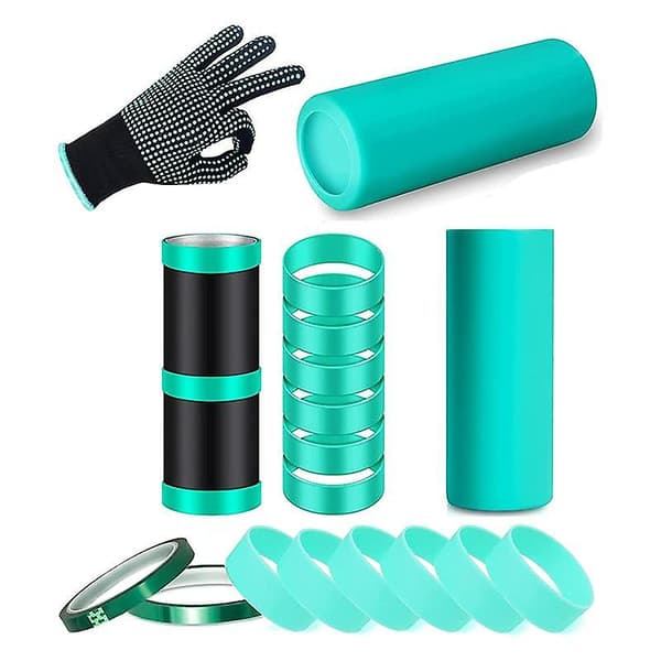 Sublimationsblanke Glas Silikoneremssæt til 20 Tætte Lige Emner, Sublimationsblanke Glas